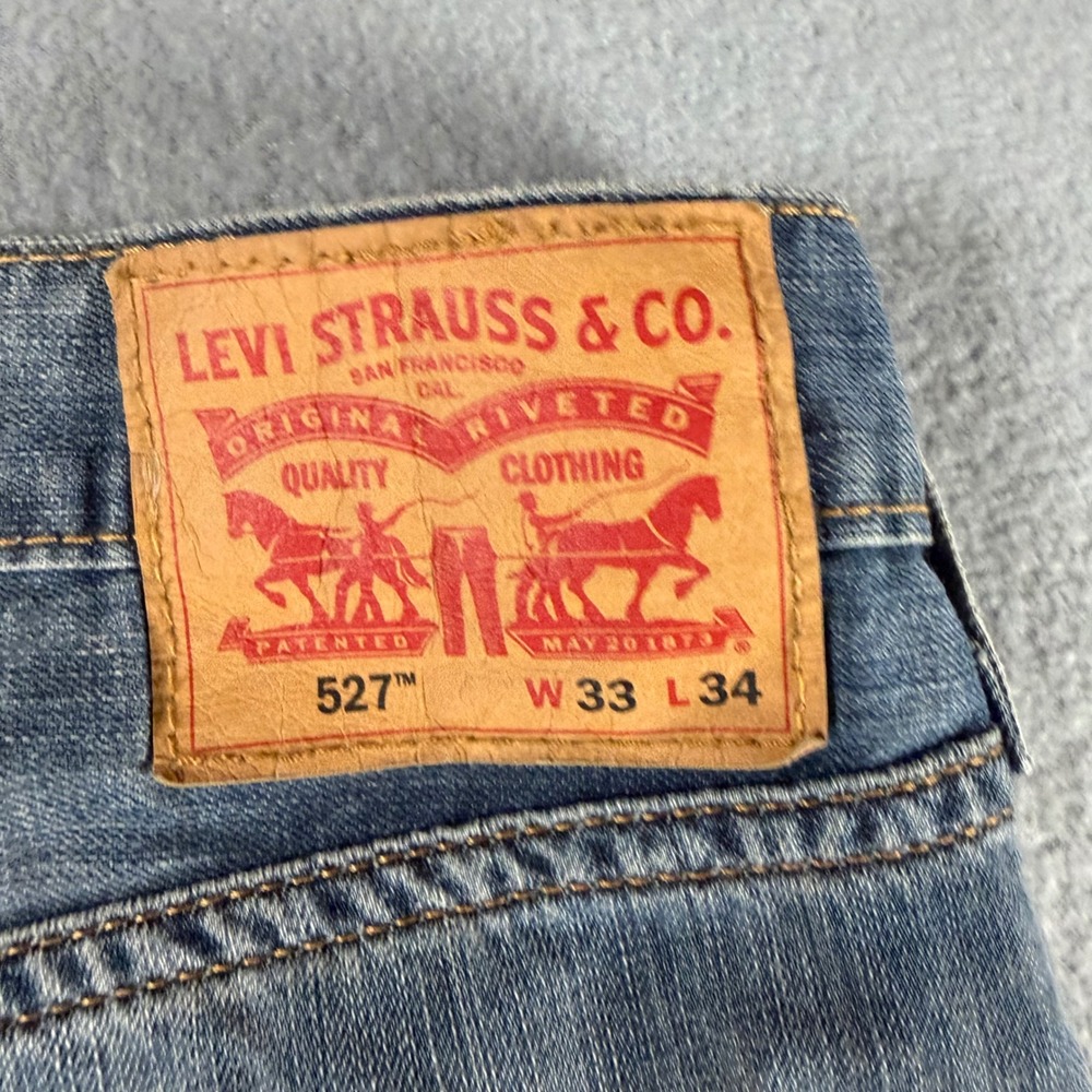 Levis 527 Slim Bootcut Jeans Mens 33x34 Blue Denim Medium Wash 05527-0522